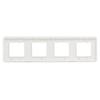 Plaque de finition 4 postes - SCHNEIDER - Unica Pro - Blanc - Thermoplastique - IK0