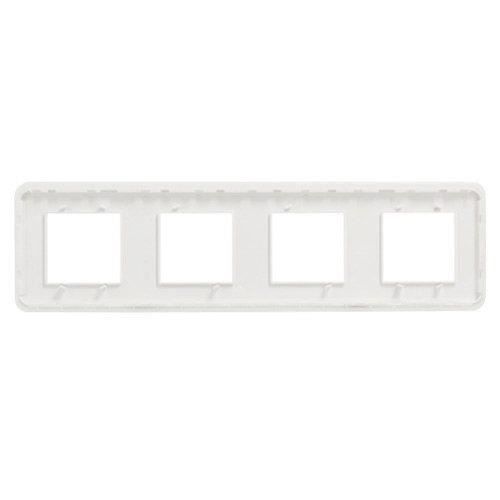 Plaque de finition 4 postes - SCHNEIDER - Unica Pro - Blanc - Thermoplastique - IK0