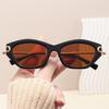 T's new cat eye sunglasses, big-name women's high-end European and American style personalized metal hollow fashion sunglasses