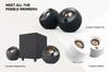 Creative Pebble V2 Minimalistic Desktop Speaker with AUX Up to 8W RMS Power for Computers and Includes Adapter and Extension Cable - 2.0 USB-C, 3.5mm
