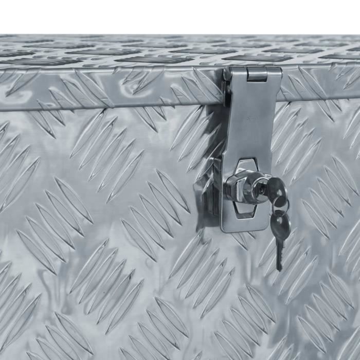 Aluminum Box - vidaXL - 110.5 X 38.5 X 40 Cm - Silver - Rust-resistant - 1 Compartment