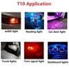 T10 Crystal Integrated Lights 7 Colors Wedge License Plate Light Dome Indicator Light Reading Light Car LED Crystal Signal Bulb
