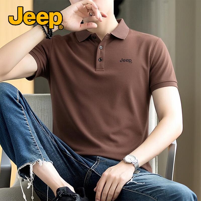 JEEP Men s Breathable Summer Polo T-Shirt 4XL
