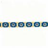 Ceramic Magnetic Men's Bracelet with Double Crescent Design - Multi-Color Electroplated Style