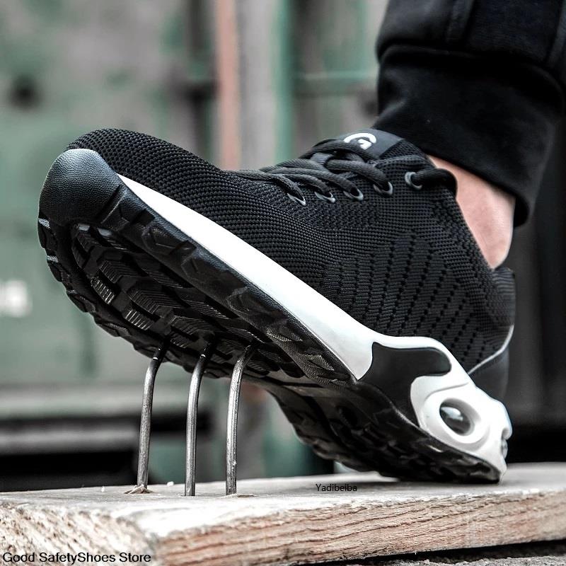 Steel Toe Safety Shoes Men Women Security Protection Work Shoes Lightweight Safety Boots Air Cushion Indestructible Shoes