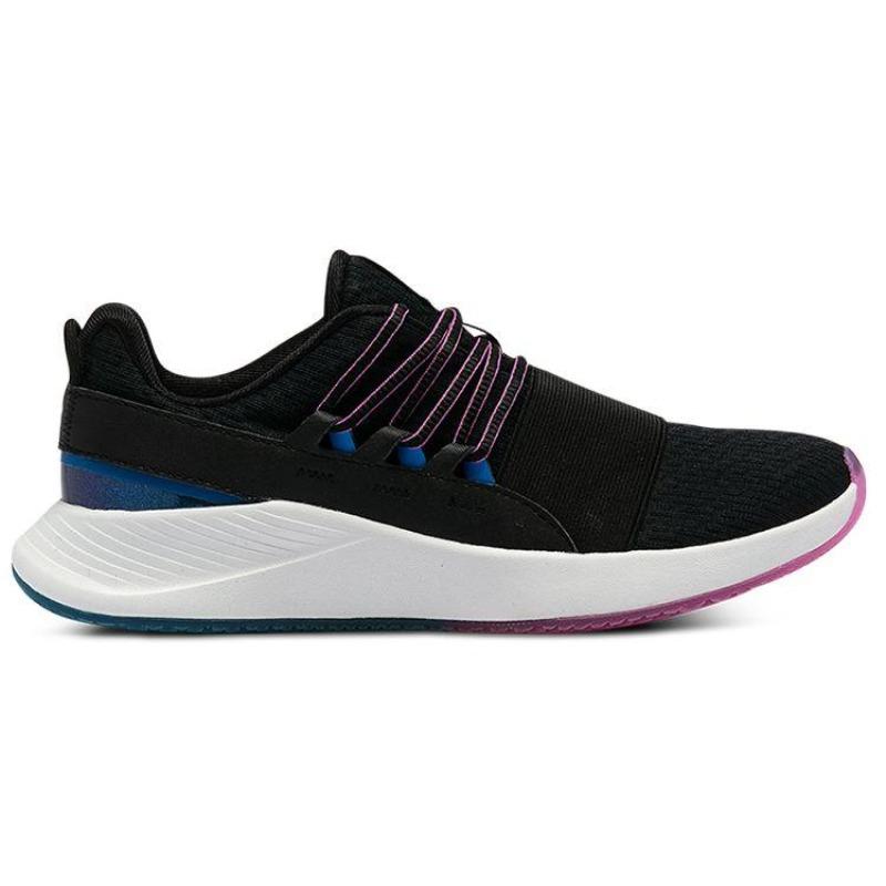 Under Armour Charged Breathe Color Shift Fabric Sport Comfort Low Top Lifestyle Shoes Women Black 3023658-001