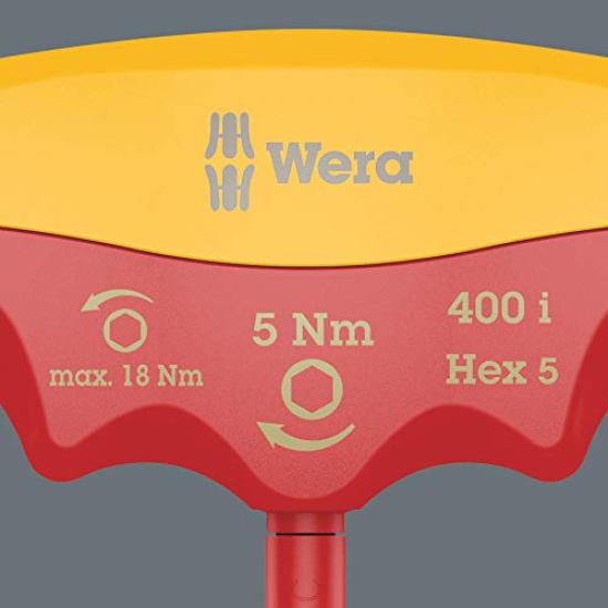 Wera 05004981001 400 I Insulated Hexagon Torque Driver with Imported from Electrician's Single-Purpose T-Handle [Officially Japan]
