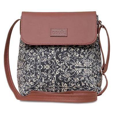 Bolsa tiracolo feminina feita à mão com aba de couro vegano