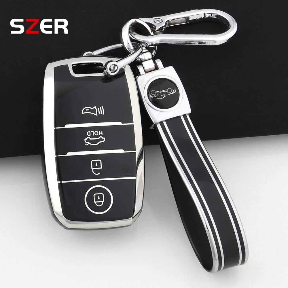3 4 Tasten TPU Auto Fernbedienung Schlüsselhülle Abdeckung Schale Fob Für Kia Sportage Cerato Optima K2 K3 K4 K5 Rio Picanto Soul Sorento Sedona