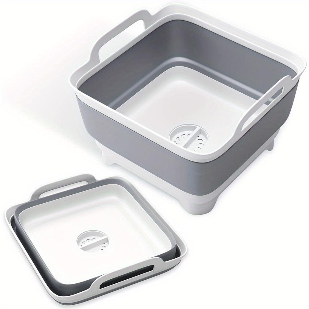 Silicone Foldable Basin with Drain Plug, Suitable for Home, Camping, Fishing, Picnic - Large Capacity, Convenient Storage Outdoor Practical Container
