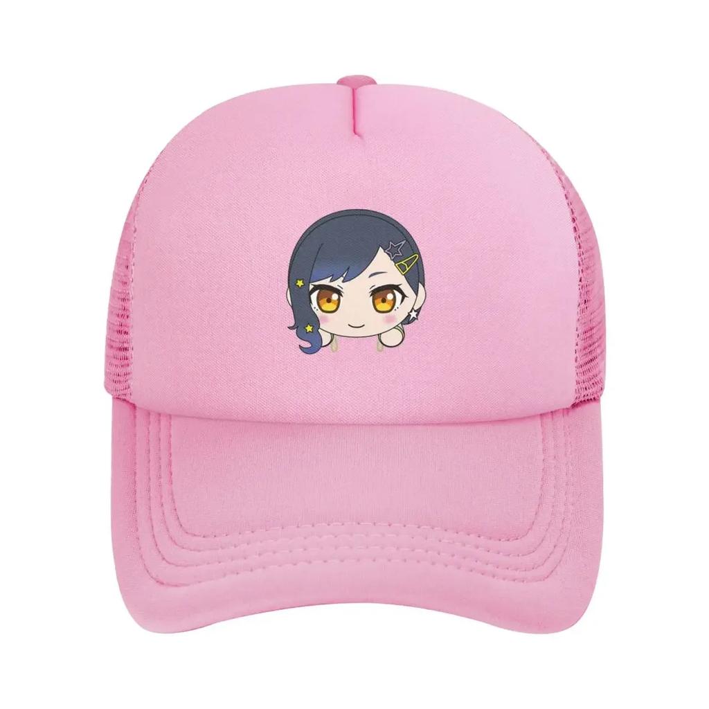 An Shiraishi Chibi Plushie Mesh Baseball Caps Snapback Baseball Hats Breathable Casual Casquette Outdoor For Unisexs And Womens