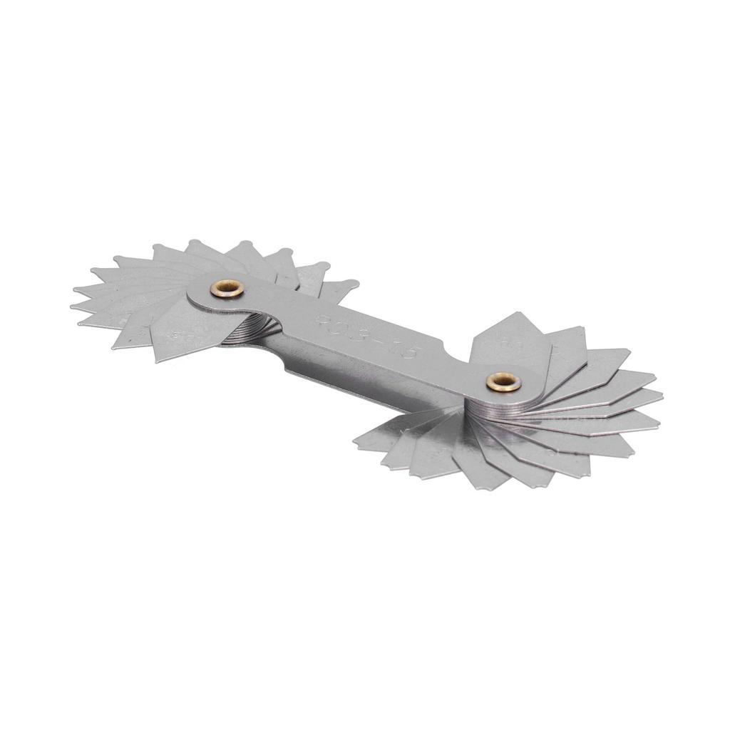 Screw Thread Pitch Gauge Metric Inch Integral Blade Measuring Tool Hardware R0.3?1.5mm