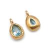 Stainless Steel Water Drop 7x12mm Zodiac Stone Pendant for DIY Jewelry