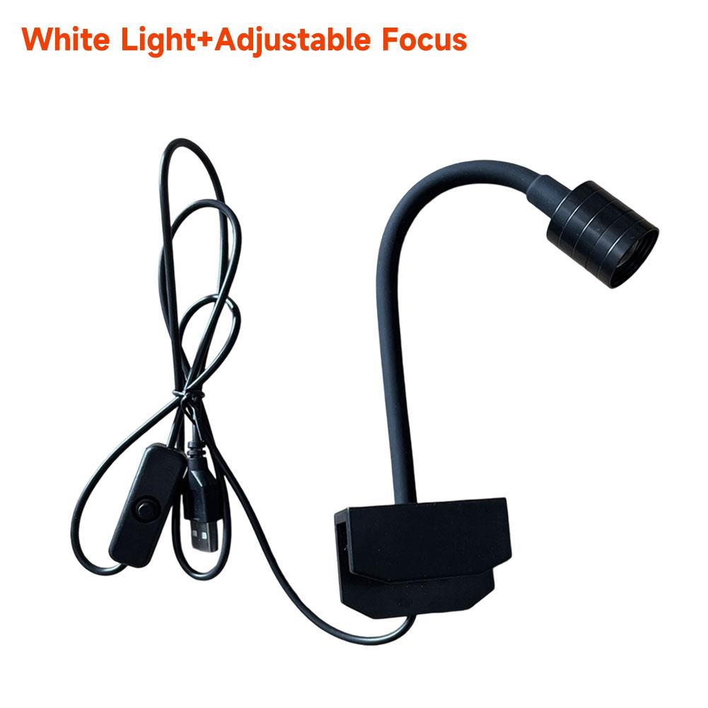USB Adjustable Focus Aquarium Spot Light Aquascape Clip Lamp for Nano Fish Tank 360° Rotatable Clip Light for Betta/Small Aquariums Accessories