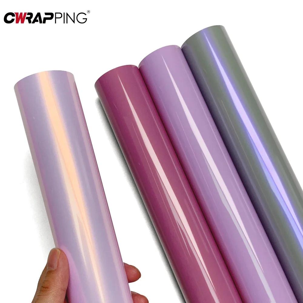 Car Waterproof Styling Sticker Gloss Wrapping Film Gray Purple Pink Suitable for Computer Women DIY Mercedes-Benz Accessories