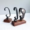 Wooden C-Shaped Watch Holder Jewelry Organizer Display Stand For Bracelet Ring Earring Watch Display Solidwood Watch Stand