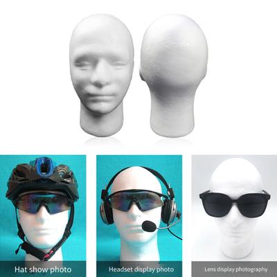 Cabeza de peluca de espuma, maniquí masculino alto, soporte de exhibición de postizos, sombreros, gafas de sol, auriculares, soporte para sombreros, modelo de cosméticos, accesorio para la cabeza