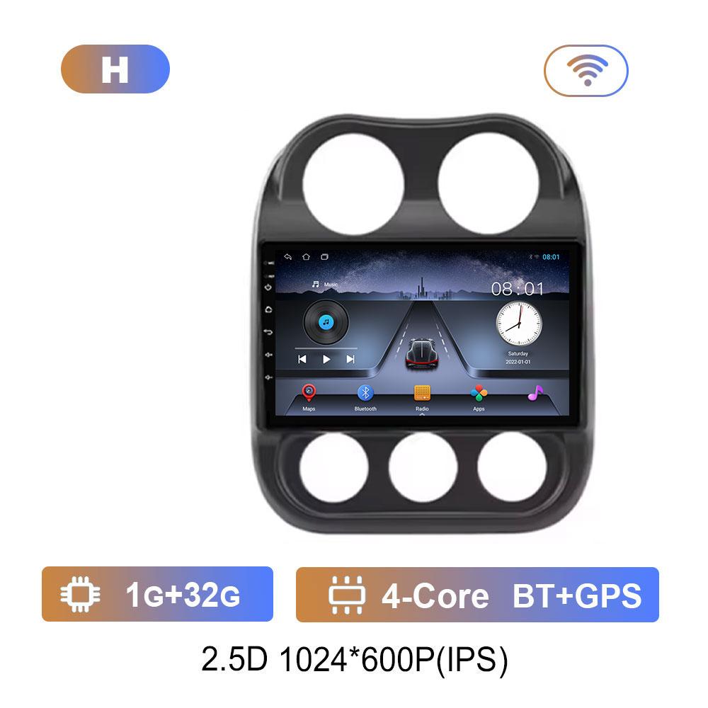 

для Jeep Compass Patriot 2010 - 2016 Интеллектуальная система Android 14 Автомагнитола Мультимедийный плеер GPS-навигация BT 4G WiFi