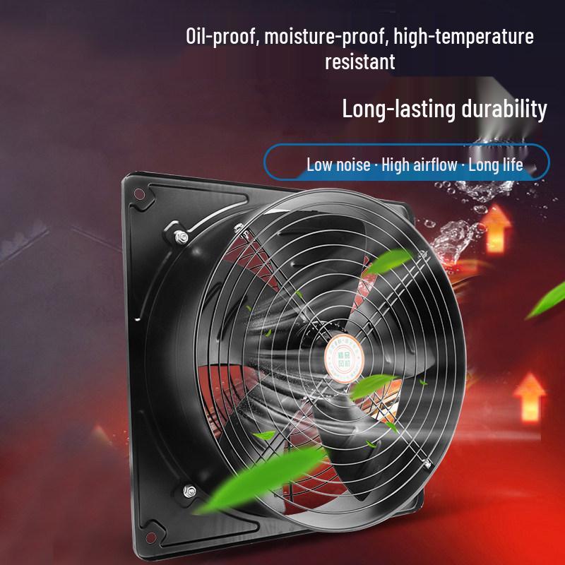 Square Outer Rotor Axial Flow Exhaust Fan - 220V/380V, Powerful Silent Low Noise Industrial Ventilator.