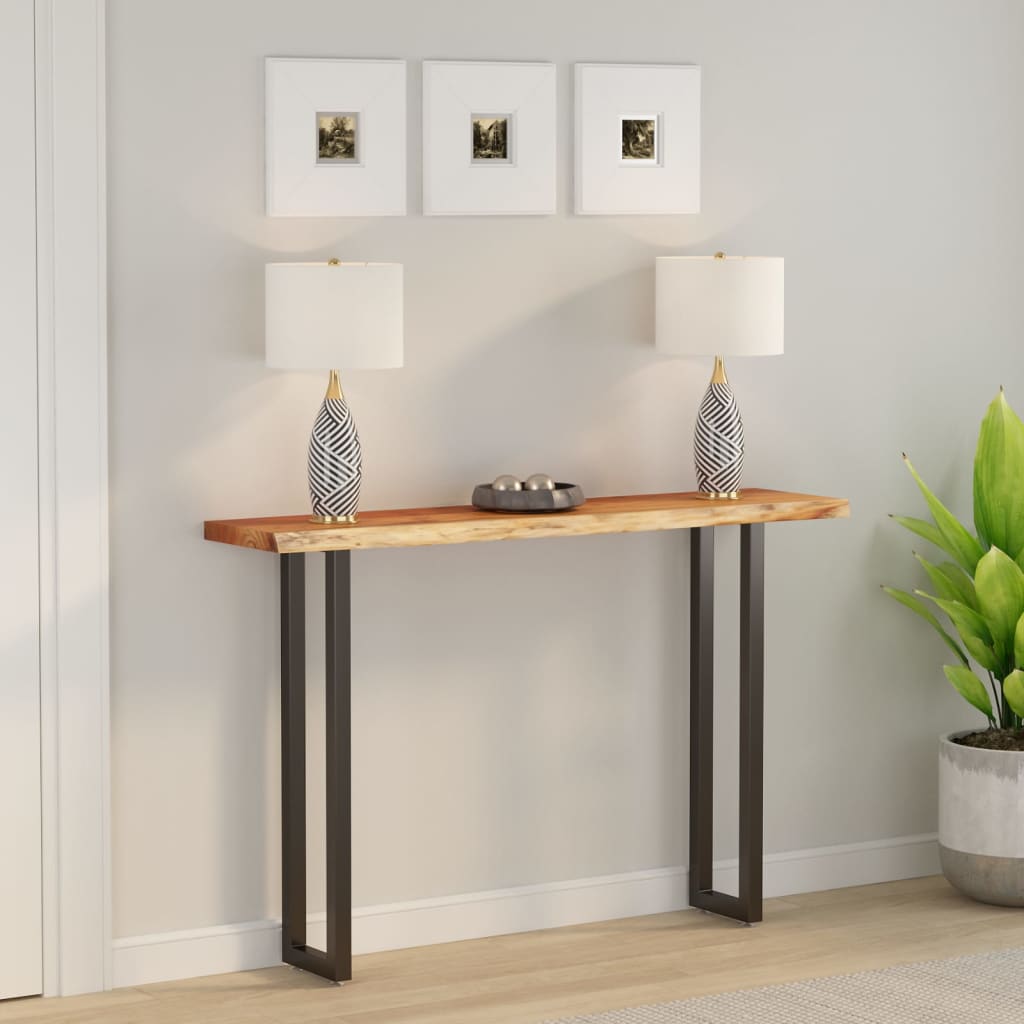 Solid Wood Table Top 180 x 30 x 2.5 cm Rectangular Acacia Wood with Natural Edge