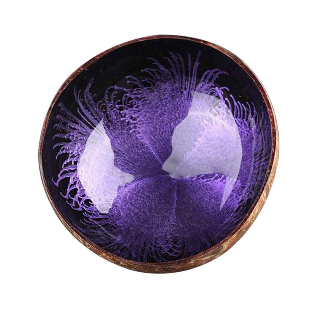 Natural Superior Coconut Bowl Splash Ink Coconut Shell Candy Storage Bowl Container Desk Ornament Creative Handicraft Decoration