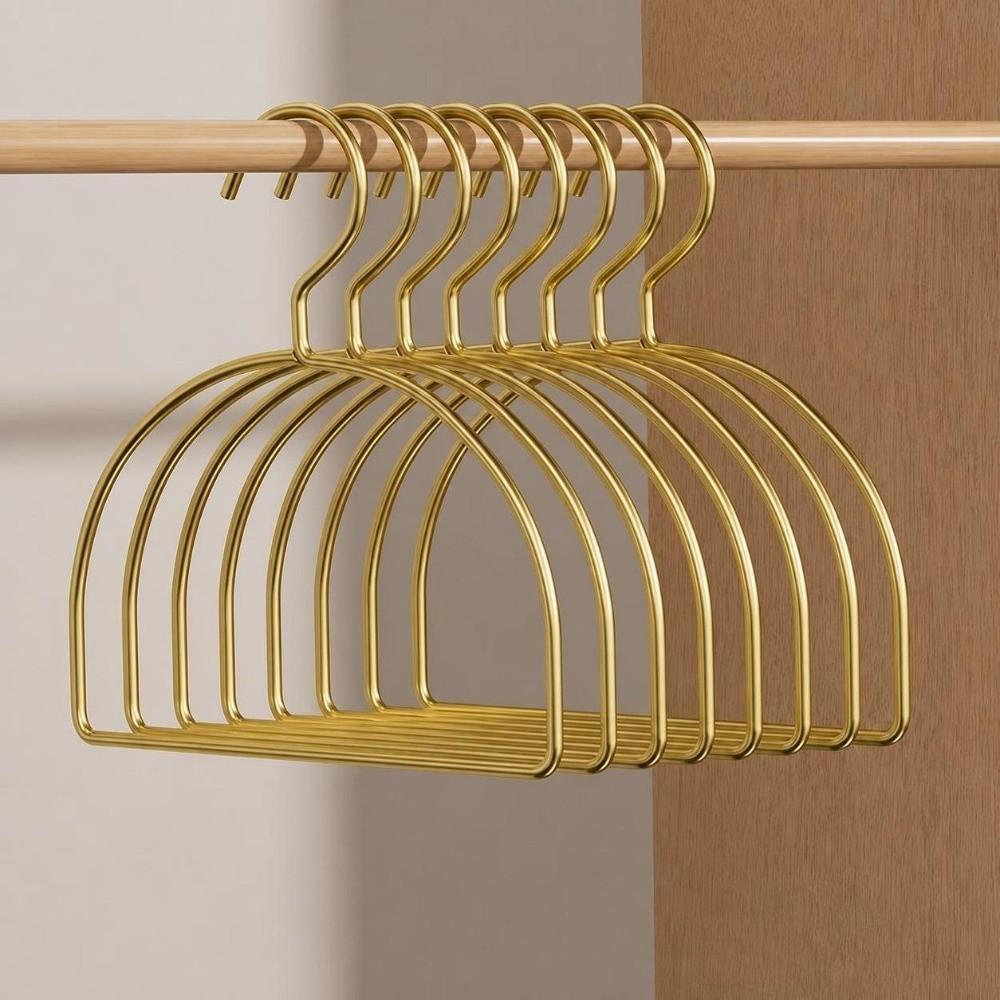Iron Clothes Rack Gold Pants Shelf Multi-function Tie Hooks for Adult Kids