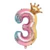 Balon Folie Număr Curcubeu 32 Inch Balon Digital Mini Număr Balon Folie Metalică pentru Petrecere Zi de Naștere Nuntă Decor Fundal