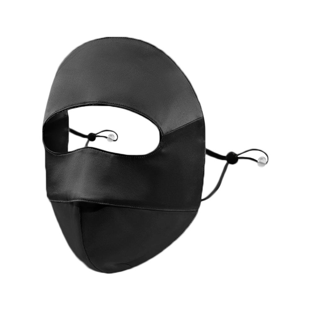 Women's Mulberry Silk UV Protection Face Mask - Breathable, Dustproof, Cycling-Friendly with Sunshade Eye Corner Protection
