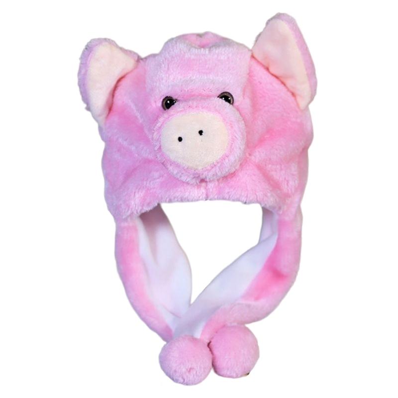 Kids Animal Hat Bomber Hat Trapper Hat Animal Earflap Hat Drama Props For Kid Rabbit Pig Raccoon Rooster Frog
