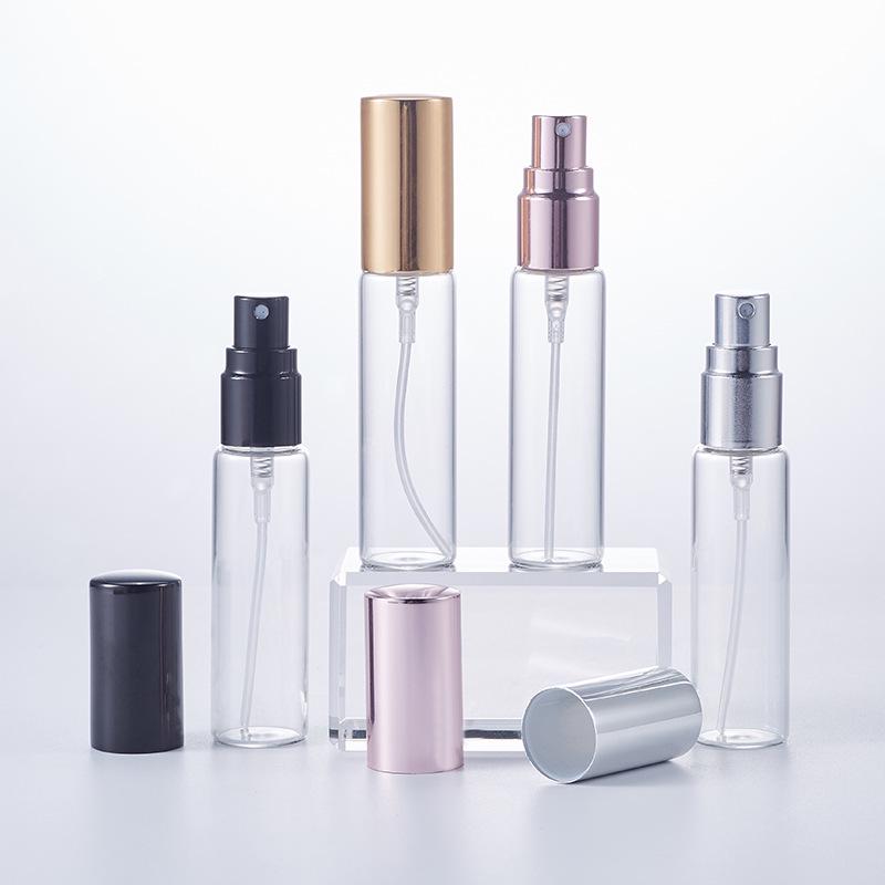 5ml-10ml Glass Perfume Spray Bottle: Portable, Transparent, Refillable, Empty Sample Container.