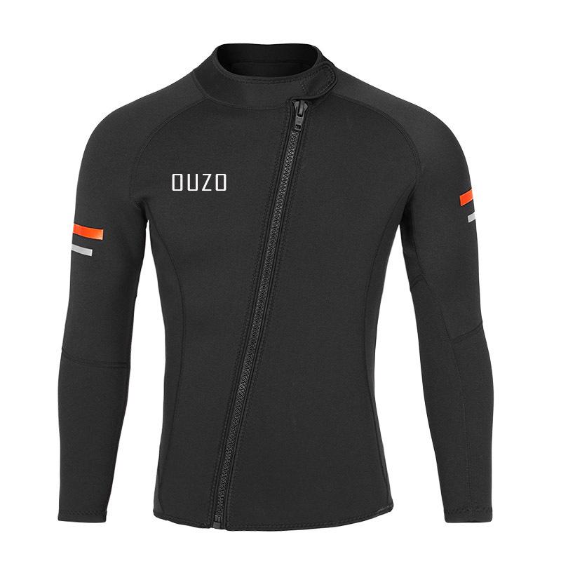 OUZO 1,5 mm Unisex Långärmad Dyk- & Surfvåtdräkt - Sol- & Manetsskydd, Vinterbadtopp