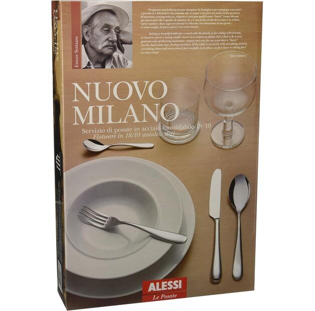 Alessi Nuovo Milano Cutlery Set, Monoblock, 24 Pieces (5180S24M)