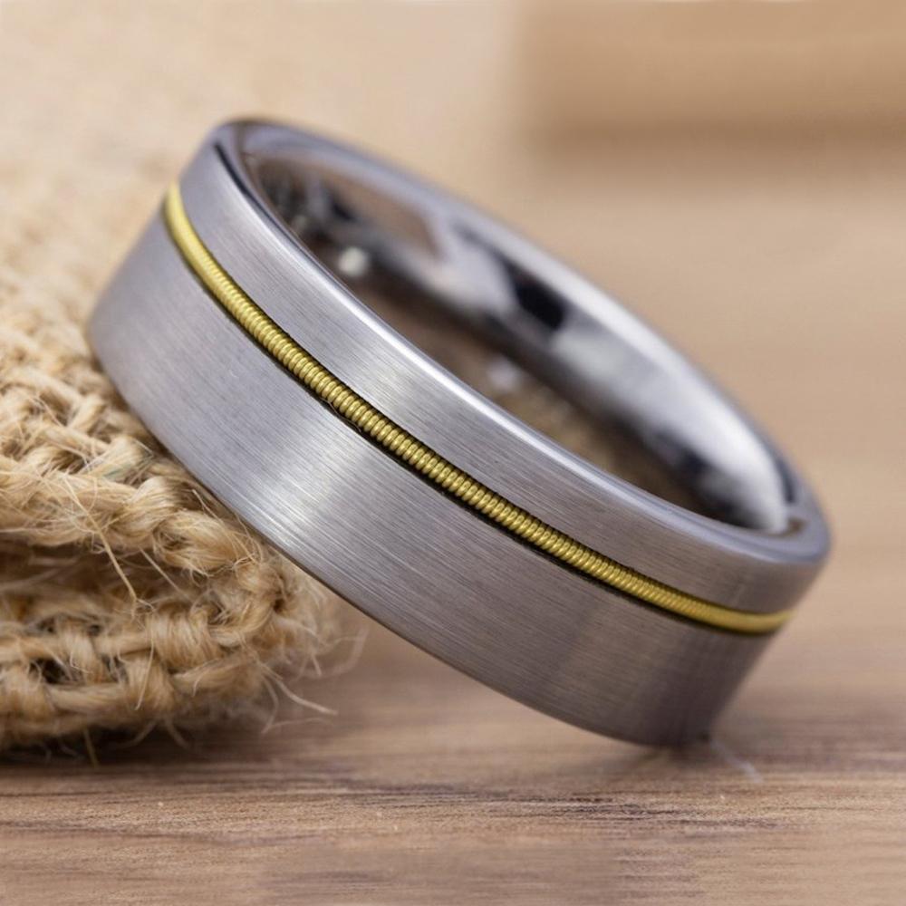 Einfache 8mm Blaue Edelstahlringe für Männer Frauen Blaues Mattes Finish Abgeschrägte Polierte Kante Herrenringe Ehering Schmuck Geschenk 13