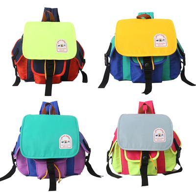 Kindergarten School Bag Stitching Colors Backpacks for Boys Large-Capacity Preschool Backpack Girl Leisure Travel Kids Bag 4-6Y