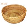 Oppbevaringskurv i rotting Rund serveringskurver til stue Håndvevd fruktskål Brødkurv til kjøkkenbenk