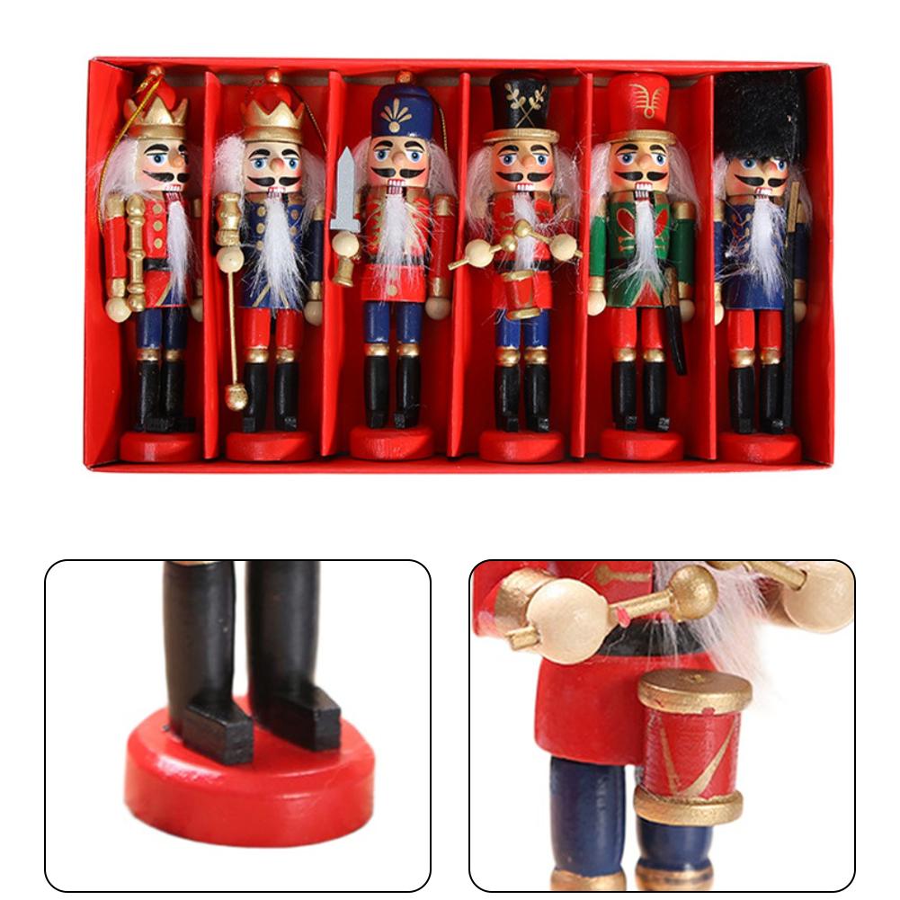 Tree Ornaments Wooden Nutcracker Christmas Tree Decor Handcrafted Intricate Painted Details Lightweight Ornament