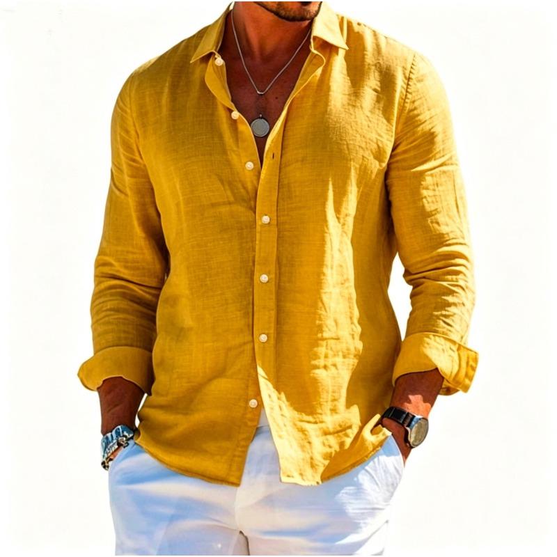 MGHR Moda Uomo Scollo a Polo Manica Lunga Autunno Inverno Camicie & Bluse Casual