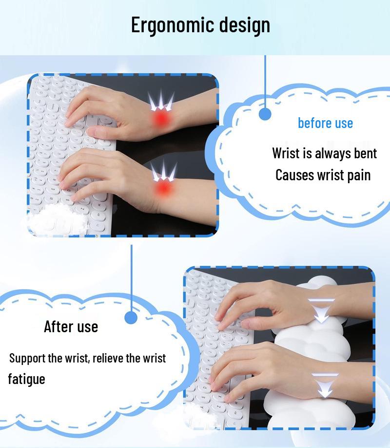 Cross-Border Leather Memory Foam Keyboard Wrist Rest Pad