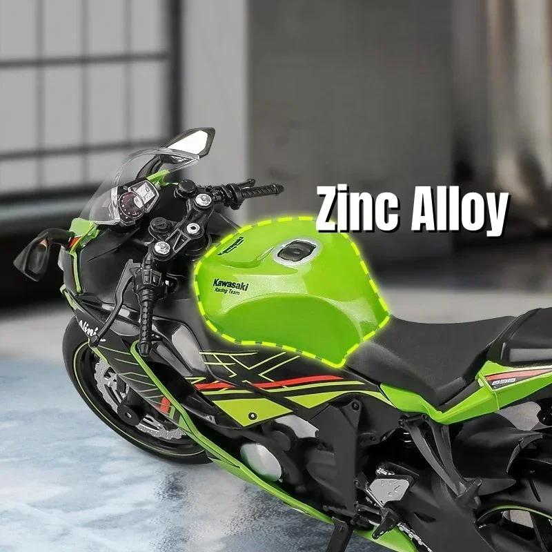 2025 Kawasaki Ninja ZX-6R Cross-country Motorcycle Model Alloy Racing Simulation Metal Street Motorcycle Model Gift For Children