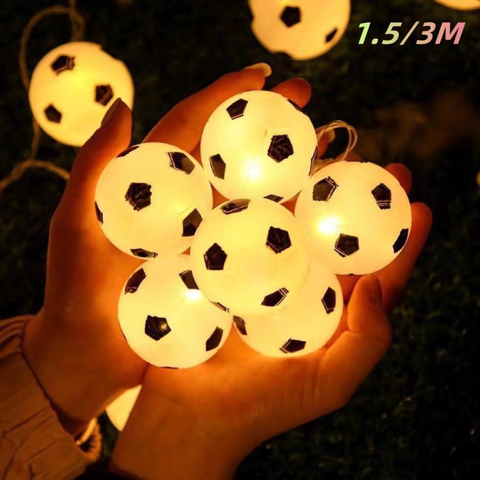 10/20 LEDs Dekoration Fußball Lichterkette Batterie USB LED Fußball String Girlande Dekoration Schlafzimmer Home Thema Party Weihnachten YSXX