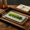Wutuo Rustic Ceramic Rectangular Sushi Plate