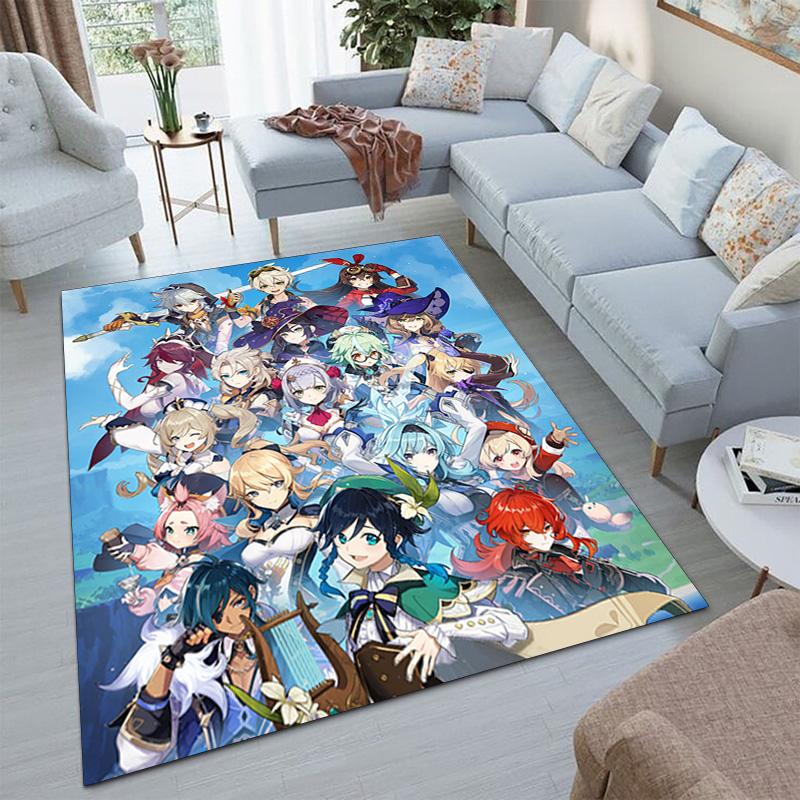Genshin Impact Home carpet Office Decorative Carpet For Living Room Bedroom Door Mat Floor Rug Computer Chair Area Rug
