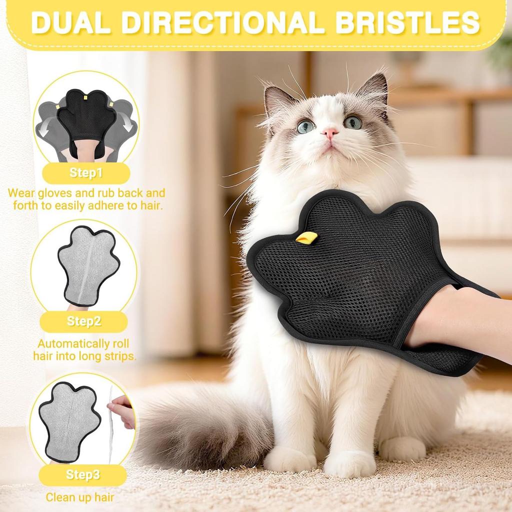 Double Sided Grooming Glove, Grooming Glove For Pet, Pet Grooming Gloves, Versatile Grooming Gloves, Pet Brush Glove For Dogs And Cats