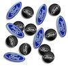 New 2026 Car Sticker For Ford 14mm/21mm Aluminum Car Remote Key Shell Emblem Sticker For Ford S Max Ford Focus Mk2 Mk3 Fiesta Mk