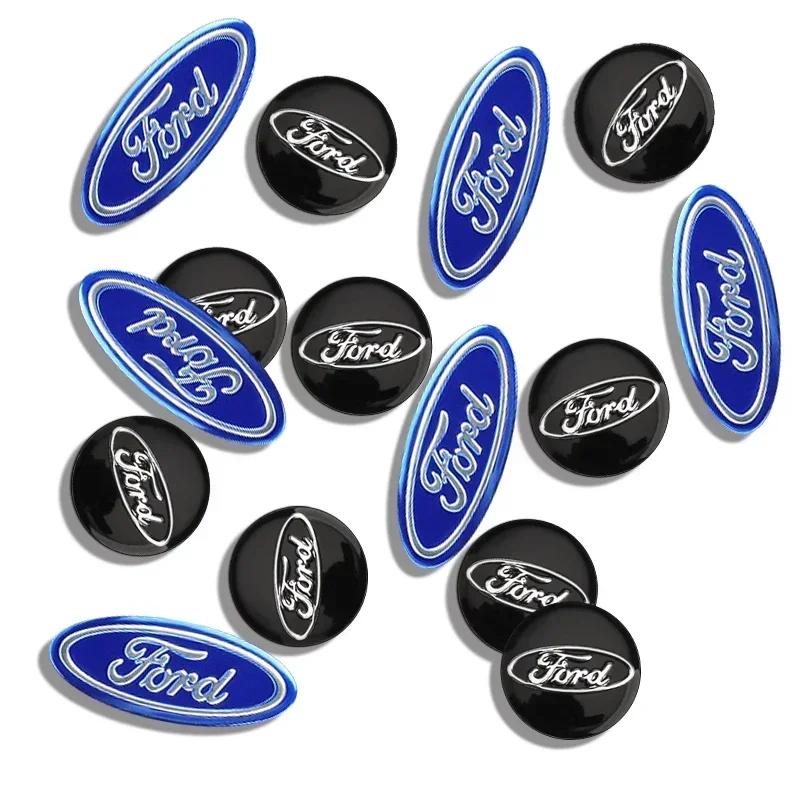 New 2026 Car Sticker For Ford 14mm/21mm Aluminum Car Remote Key Shell Emblem Sticker For Ford S Max Ford Focus Mk2 Mk3 Fiesta Mk
