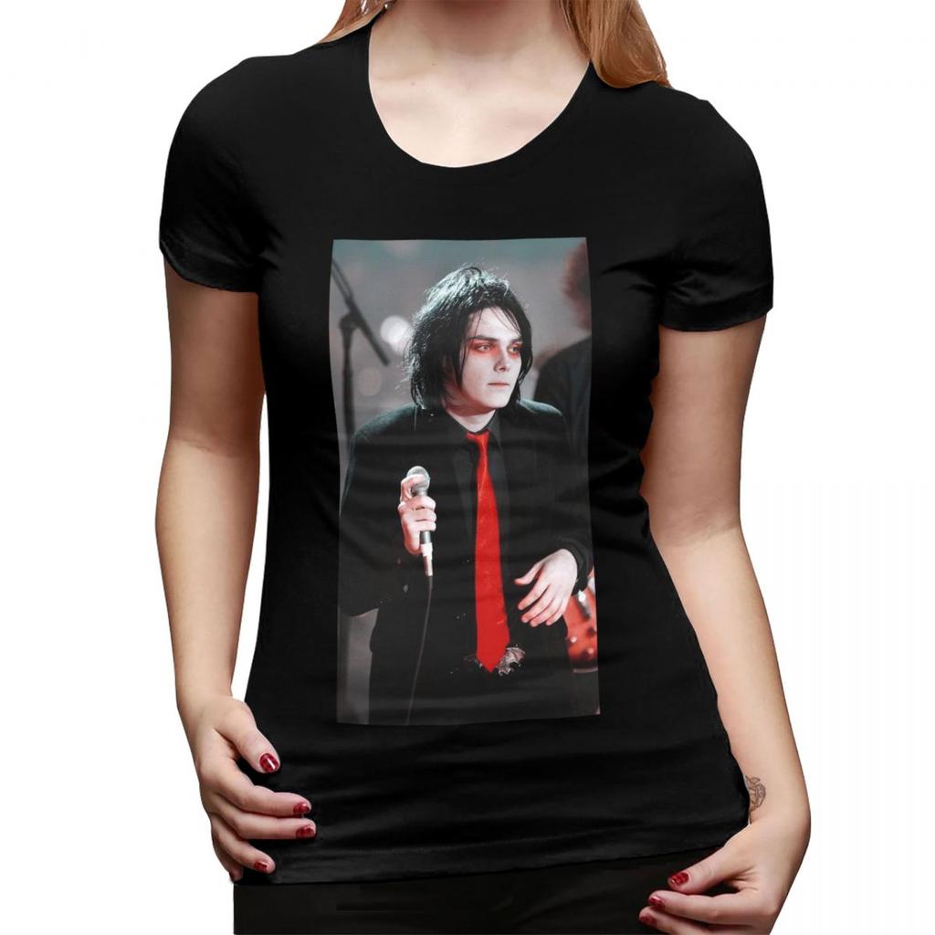 Gerard Way MCR TShirt for Women Crew Neck Streetwear T Shirts Womens Short Sleeve Summer Clothes Tops