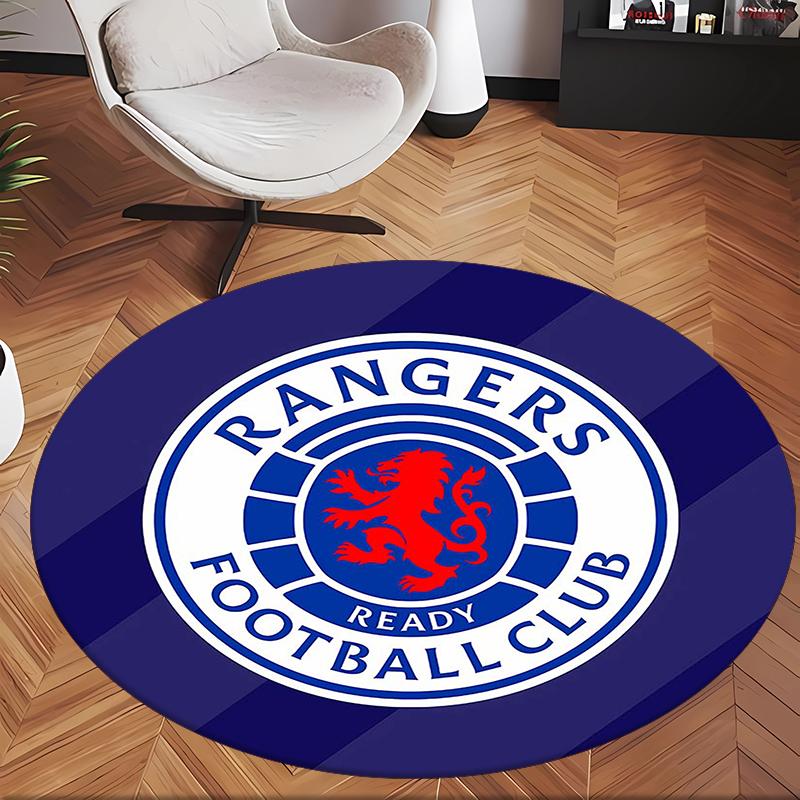 Rangers Fc (29) Kulatý kancelářský koberec Dekorativní podlahový koberec do kanceláře, ložnice, obývacího pokoje a domácího prostoru