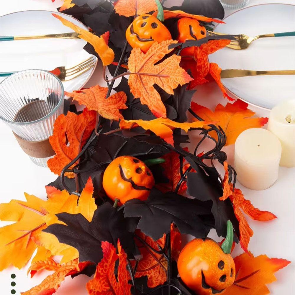 Silk Halloween Leaf Vines Plastic Artificial Hanging Vine Garland Home Decor