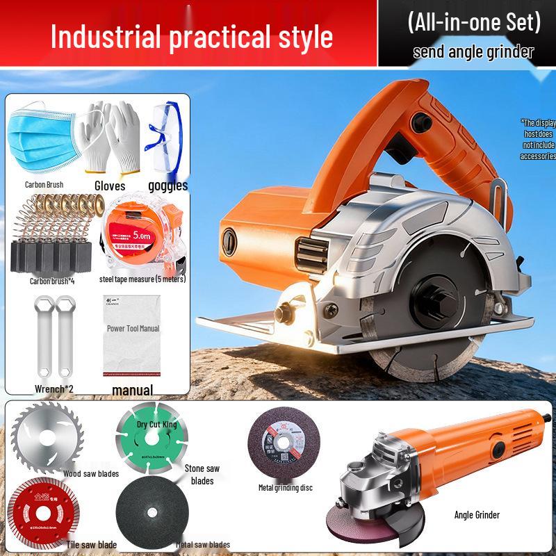 High-Power Multifunctional Handheld Electric Saw for Tile, Stone, Metal, and Woodworking