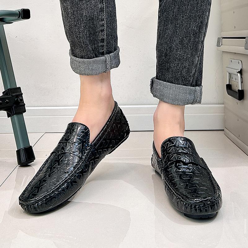 Herren Mokassins Loafer Fahrschuhe Komfort Leder Ballerinas Lässige Slipper Übergröße Farbe Partyschuhe für Herren